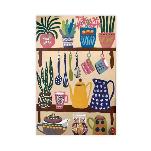 NFFBGFD Buntes Leinwandposter für Küche, Schlafzimmer, Landschaftsdekoration, Geschenk, 50 x 75 cm von NFFBGFD