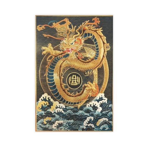 NFFBGFD Chinesischer Drache Leinwandposter Schlafzimmer Dekor Landschaft Dekor Geschenk 30 x 45 cm NFFBGFD Chinesischer Drache Leinwandposter Schlafzimmer Dekor Landschaft Dekor Geschenk 30 x 45 cm von NFFBGFD