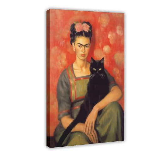 NFFBGFD Poster auf Leinwand, Motiv Frida Kahlo, Schlafzimmer, Dekoration, Landschaftsdekoration, Geschenk, 20 x 30 cm von NFFBGFD