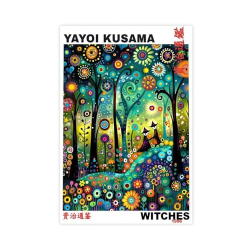 NFFNPIJ Yayoi Kusama, japanische Kunst-Leinwand-Poster, Schlafzimmerdekoration, Landschaftsdekoration, Geschenk, 40 x 60 cm von NFFNPIJ