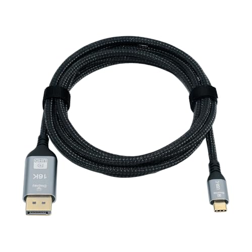 NFHK 16K 8K USB4.0 USB5.0 Typ C USB-C-Quelle auf DisplayPort DP-Displays, männliches HDTV-Kabel für Laptop-Monitor, 2,0 m NFHK 16K 8K USB4.0 USB5.0 Typ C USB-C-Quelle auf DisplayPort DP-Displays, männliches HDTV-Kabel für Laptop-Monitor, 2,0 m von NFHK