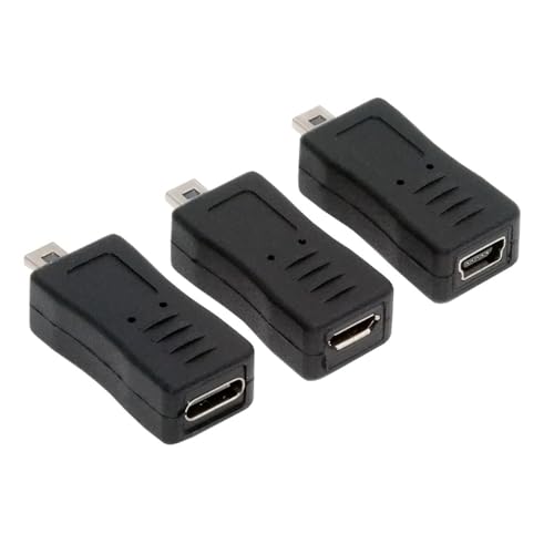 NFHK 3er-Pack Mini-8-Pin-auf-USB-2.0-Adapter, USB C/Mini-USB/Micro-USB auf Mini-8-Pin-Datenübertragungs-Ladekonverteradapter für die Kamera von NFHK