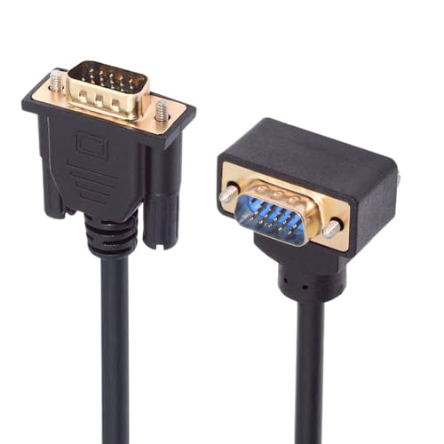 NFHK 90 Grad nach oben abgewinkelter VGA-RGB-Stecker auf gerader Stecker, Verlängerungskabel 3COAX + 6C für Monitor, Projektor, Computer NFHK 90 Grad nach oben abgewinkelter VGA-RGB-Stecker auf gerader Stecker, Verlängerungskabel 3COAX + 6C für Monitor, Projektor, Computer von NFHK