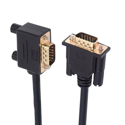 NFHK 90 Grad rechtwinkliger VGA-RGB-Stecker auf gerader Stecker, Verlängerungskabel 3COAX + 6C für Monitor, Projektor, Computer von NFHK
