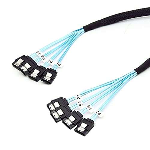 NFHK Internes SAS 4 SATA Host auf 4 SATA 7-polige Zielfestplatte 6 Gbit/s Datenserver Raid Kabel 50 cm NFHK Internes SAS 4 SATA Host auf 4 SATA 7-polige Zielfestplatte 6 Gbit/s Datenserver Raid Kabel 50 cm von NFHK