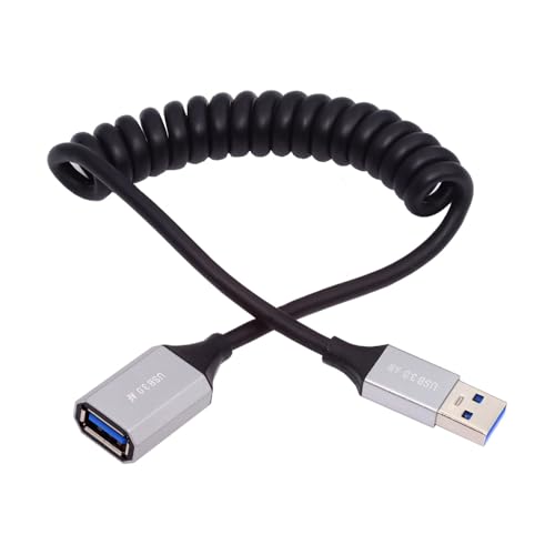 NFHK Kabel USB 3.0 Typ-A Stecker auf USB 3.0 A Buchse Stretch-Spiralkabel 100 cm Verlängerung 5 Gbps für Disk SSD Kameradaten NFHK Kabel USB 3.0 Typ-A Stecker auf USB 3.0 A Buchse Stretch-Spiralkabel 100 cm Verlängerung 5 Gbps für Disk SSD Kameradaten von NFHK
