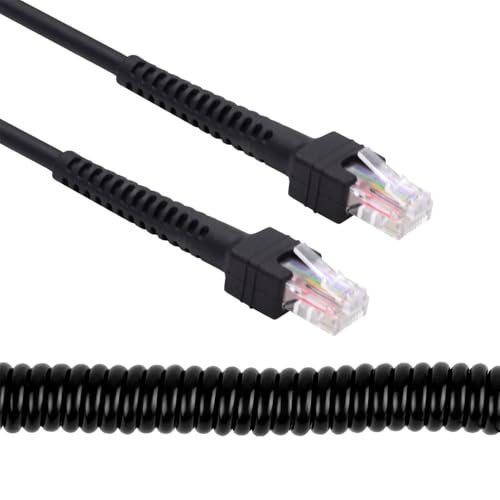 NFHK RJ45 Cat6 8P8C UTP Male to Male Stretch Coiled Cable Lan Ethernet Network Patch Cord 200cm von NFHK