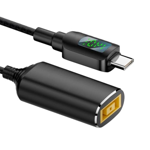 NFHK Rechteck Jack Thinkpad X1 Eingang zu USB-C Typ-C Power 140W Smart LED Display Ladekabel für Laptop Telefon PD9V/5V/20V/7A NFHK Rechteck Jack Thinkpad X1 Eingang zu USB-C Typ-C Power 140W Smart LED Display Ladekabel für Laptop Telefon PD9V/5V/20V/7A von NFHK