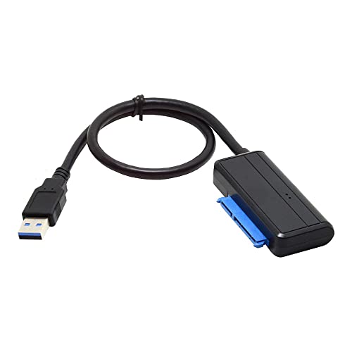 NFHK USB 3.0 to Angled SATA 22 Pin Adapter Cable for 2.5" 3.5inch Hard Disk Drive SSD for Desktop Laptop von NFHK