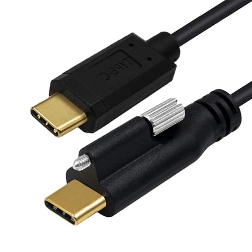 NFHK USB-C-auf-C-Kabel, USB-C-Stecker auf Stecker, Schnelllade-Datenübertragungs-Verlängerungskabel mit Schrauben NFHK USB-C-auf-C-Kabel, USB-C-Stecker auf Stecker, Schnelllade-Datenübertragungs-Verlängerungskabel mit Schrauben von NFHK
