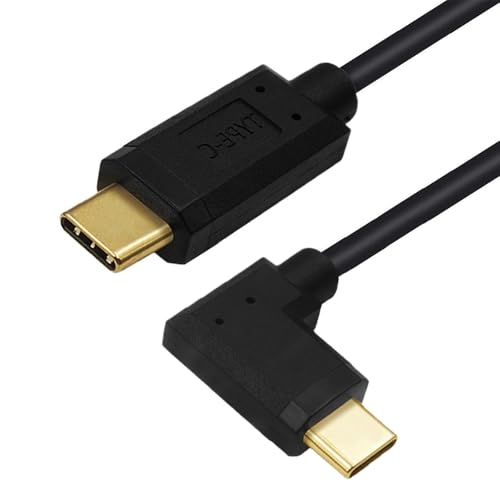 NFHK USB-C-auf-C-Kabel, USB-C-Stecker auf Stecker, schnelle Datenübertragung, 90 Grad abgewinkeltes flaches Verlängerungskabel NFHK USB-C-auf-C-Kabel, USB-C-Stecker auf Stecker, schnelle Datenübertragung, 90 Grad abgewinkeltes flaches Verlängerungskabel von NFHK
