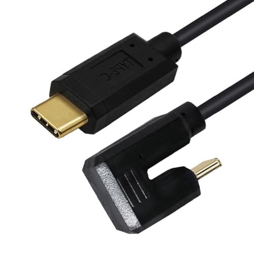 NFHK USB-C-auf-C-Kabel, USB-C-Stecker auf Stecker, schnelles Laden, Datenübertragung, 180 Grad abgewinkeltes Verlängerungskabel von NFHK