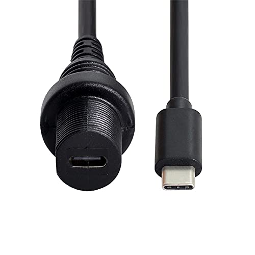 NFHK Wasserdichtes USB-C Typ-C USB 3.1 Verlängerungskabel für Armaturenbrett von NFHK