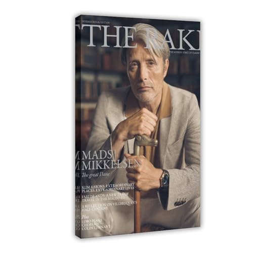NFJUVX Mads Mikkelsen Poster (3) Leinwand-Poster, Wandkunst, Dekordruck, Bild Gemälde für Wohnzimmer, Schlafzimmer, Dekoration, Rahmen-Stil, 20 x 30 cm von NFJUVX