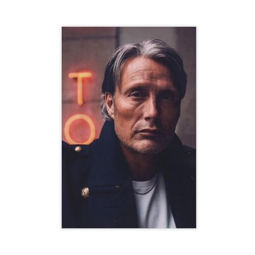 NFJUVX Mads Mikkelsen Poster (7) Leinwand-Poster, Wandkunst, Dekordruck, Bild Gemälde für Wohnzimmer, Schlafzimmer, Dekoration, ungerahmt, 30 x 45 cm von NFJUVX