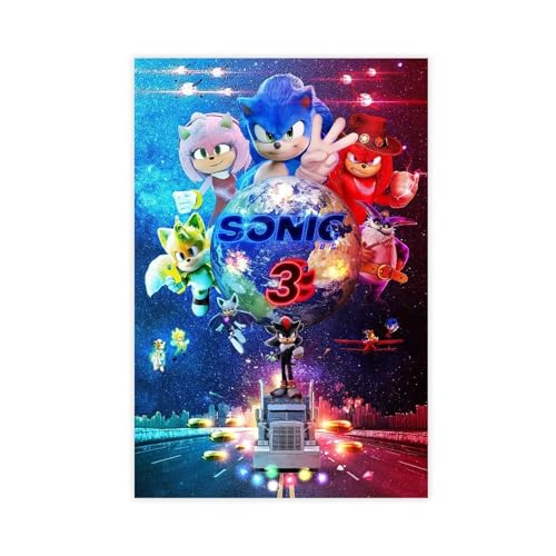 NFJUVX Poster der Serie Sonic The Hedgehog (2) Leinwandposter, Wandkunst, Dekordruck, Bild Gemälde für Wohnzimmer, Schlafzimmer, Dekoration, ungerahmt, 30 x 45 cm von NFJUVX