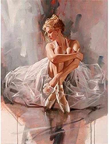 NFRAZ 5D-Diamant-Malerei-Set zum Selbermachen für Erwachsene, Ballerina-Malerei, Strass-Stickerei, Bilder, Kreuzstich, Kunsthandwerk für die Wanddekoration zu Hause, rund, 40 x 40 cm NFRAZ 5D-Diamant-Malerei-Set zum Selbermachen für Erwachsene, Ballerina-Malerei, Strass-Stickerei, Bilder, Kreuzstich, Kunsthandwerk für die Wanddekoration zu Hause, rund, 40 x 40 cm von NFRAZ
