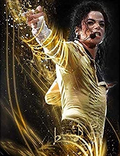 NFRAZ 5D-Diamant-Malset zum Selbermachen, Michael Jackson, für Erwachsene, Diamantkunst, Perlenmalerei, Heimwanddekoration, 40 x 40 cm von NFRAZ