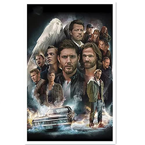 NFRAZ 5D-Diamant-Stickerei zum Selbermachen, Diamant-Malerei, Kreuzstich, Supernatural TV-Poster/runder Strassstein, Bild, 40 x 50 cm NFRAZ 5D-Diamant-Stickerei zum Selbermachen, Diamant-Malerei, Kreuzstich, Supernatural TV-Poster/runder Strassstein, Bild, 40 x 50 cm von NFRAZ