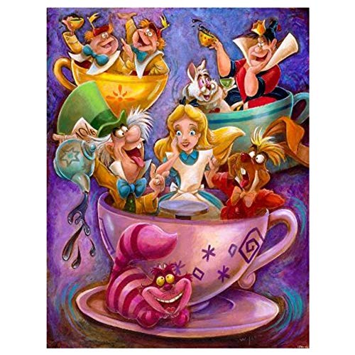 NFRAZ 5D-Diamantgemälde zum Selbermachen, Alice im Wunderland, Diamantstickerei, Kreuzstich, quadratischer Bohrer, Basteln, Mosaik-Dekor, Gemälde, 50 x 60 cm NFRAZ 5D-Diamantgemälde zum Selbermachen, Alice im Wunderland, Diamantstickerei, Kreuzstich, quadratischer Bohrer, Basteln, Mosaik-Dekor, Gemälde, 50 x 60 cm von NFRAZ