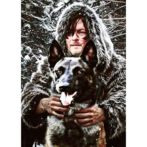 NFRAZ DIY 5D Diamantstickerei, 5D, Hund Diamantmalerei Walking Dead Bild, Bild, Stichkreuz, Mosaik, Kunsthandwerk, Dekor, 50x60CM NFRAZ DIY 5D Diamantstickerei, 5D, Hund Diamantmalerei Walking Dead Bild, Bild, Stichkreuz, Mosaik, Kunsthandwerk, Dekor, 50x60CM von NFRAZ