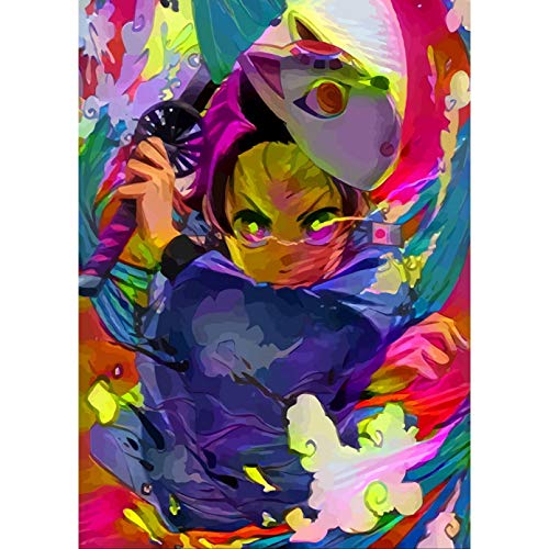 NFRAZ Japanische Anime-Rolle, runder Bohrer, Heimdekoration, 5D-Diamantgemälde, Stickerei, Kreuzstich, Aquarellbild, handgefertigte Wandkunst, 30 x 40 cm NFRAZ Japanische Anime-Rolle, runder Bohrer, Heimdekoration, 5D-Diamantgemälde, Stickerei, Kreuzstich, Aquarellbild, handgefertigte Wandkunst, 30 x 40 cm von NFRAZ