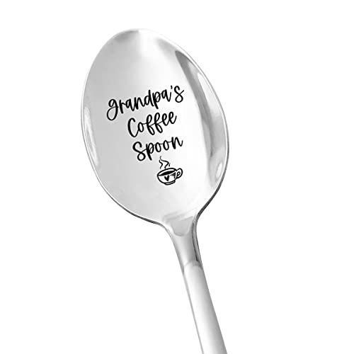 Grandpa's Coffee Spoon - Coffee Lover Edelstahl Gravur Löffel Lustiges Vater Geschenk für Vatertag Weihnachten Geburtstag von NGAEAK