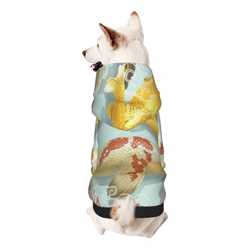 Fish Lover Hunde-Kapuzenpullover für kleine Hunde, elastischer Stoff, weich und warm für das Tier und einfach zu tragen von NGANOH