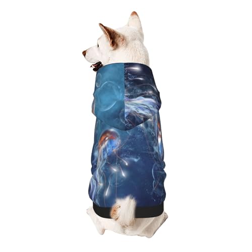 Hunde-Kapuzenpullover mit schönen Quallen, für kleine Hunde, elastischer Stoff, weich und warm für das Tier und einfach zu tragen von NGANOH
