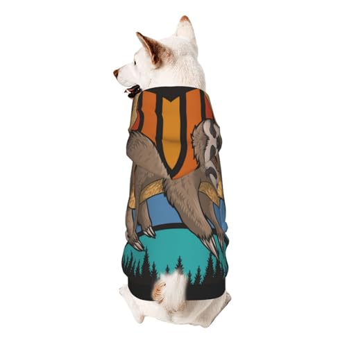 Niedlicher lustiger Faultier-Kapuzenpullover für kleine Hunde, elastischer Stoff, weich und warm für das Tier und einfach zu tragen von NGANOH