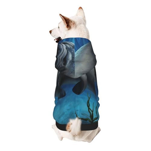 Süßer Seekuh Hunde-Kapuzenpullover für kleine Hunde, elastischer Stoff, weich und warm für das Tier und einfach zu tragen von NGANOH