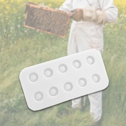 4Pcs Wachs Königin Pfropf Tassen Silikon Form Kompakte Wiederverwendbare Bienenwachs Maker Werkzeug Bee Zelle Tasse Form Ausrüstung(White) von NGBFF