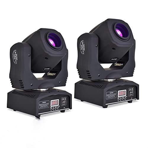 Disco Licht, Mini-Spot 60W LED-Bewegungskopflicht mit 8 Gobos 7 Farben Hohe Helligkeit LED Mobiles Licht von DMX512 for DJ-Party(Flight Case) von NGBFF