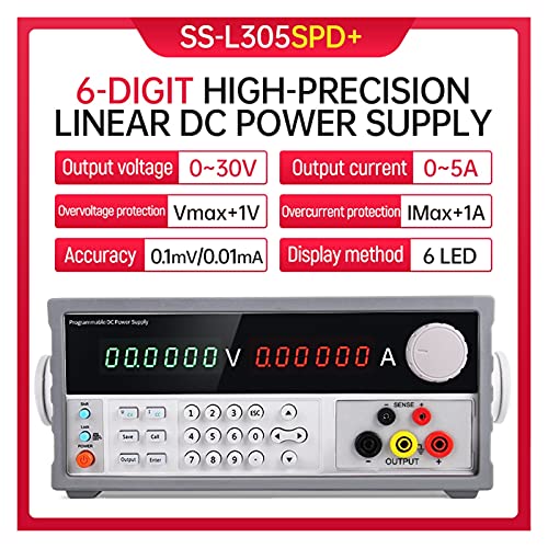 Labornetzgerät, A-bf. Programmierbar 6 Ziffer DC Stabilisierte Stromversorgung 110 -V / 220-V Niedriges Ripple-Labor-Leistungs-Quellspannungsregler-Modul(SS-L305SPD Plus) von NGBFF
