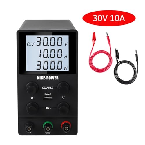 Labornetzgerät, USB DC. Labor 6. 0V 5A. Regulierte Laborstromversorgung einstellbar 3 0V 10A. Spannungsregler Stabilisator Switching Bank Source(White) von NGBFF