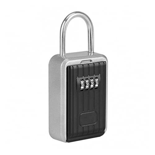 Mini Tresor, An der Wand montierter Schlüsselsafe, Mini-Schlüsselkasten, Schlüsselaufbewahrungsschloss mit 4-stelliger Kombination, wasserdichte Abdeckung for den Außenbereich(No Waterproof) von NGBFF
