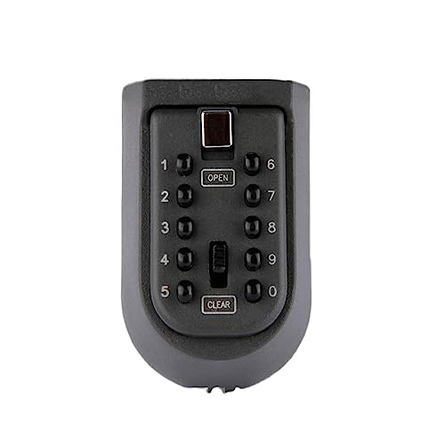 Mini Tresor, An der Wand montierter Schlüsselsafe mit Zahlenschloss und 10-stelligem Passwort. Wetterfeste Abdeckung for den Heimgebrauch im Freien von NGBFF
