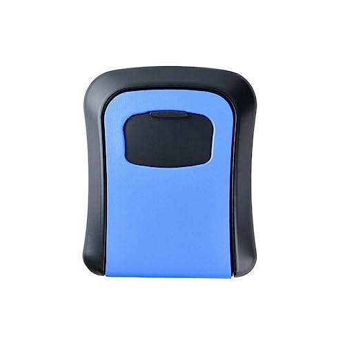 Mini Tresor, Passwort-Schlüssel-Aufbewahrungs-Schließfach, sicherer wasserdichter 4-stelliger Kombinationsschlüsselkasten for die Wandinstallation for Zuhause im Freien(Blue) von NGBFF