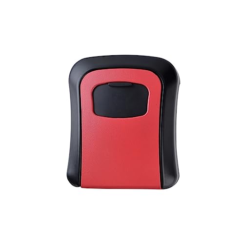 Mini Tresor, Passwort-Schlüssel-Aufbewahrungs-Schließfach, sicherer wasserdichter 4-stelliger Kombinationsschlüsselkasten for die Wandinstallation for Zuhause im Freien(Rood) von NGBFF