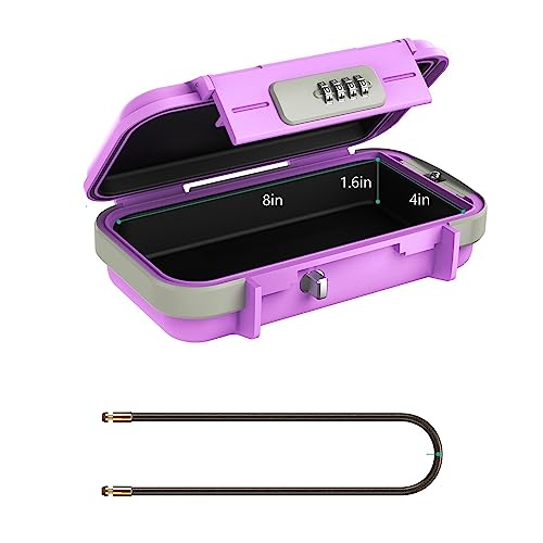 Mini Tresor, Safe Lock Box Tragbarer Safe 4-stelliges Zahlenschloss mit Seil Outdoor Camp Wandern Sport Fitnessstudio Sicherheitsaufbewahrung Schlüsselbox(Pine) von NGBFF
