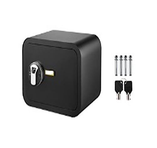 Mini Tresor, Safe mit Fingerabdruckschlössern, 1/1,8 Kubikfuß, geheimes, verstecktes Sparschwein mit 2 Schlüsseln, for Aufbewahren von Geld for das Heimbüro(Black 1 Cubic Feet) von NGBFF