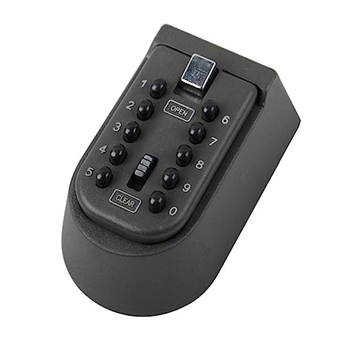 Mini Tresor, Schlüsselsafe, an der Wand hängender Schlüsselcode-Schloss, verdickter Eisen-Schlüsselkasten, Wandhalterung for den Außenbereich, Ersatzschlosshalter von NGBFF