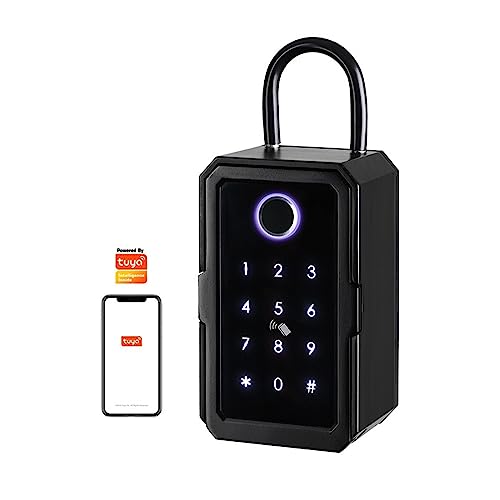 Mini Tresor, Schlüsselsafe for den Außenbereich, intelligentes Passwort-Aufbewahrungsschloss, Tuya- oder TTLock-APP-Schlüsselkasten, Diebstahlsicherung(TUYA Version) von NGBFF