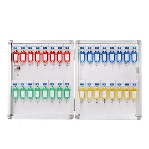 Mini Tresor, Schlüsselschrank Aus Aluminiumlegierung, Wandmontierter Sicherheitsmanagement-Schlüsselkasten, Aufbewahrungstresore. Enthält Schlüsselkastenkarten for Das Heimbüro des Unternehmens(F032) von NGBFF