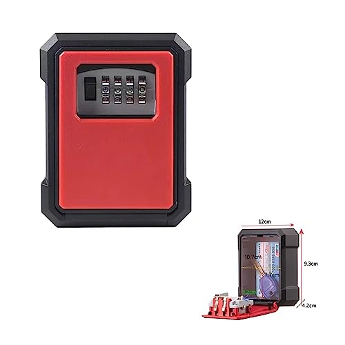 Mini Tresor, Wandmontage-Schlüsselaufbewahrung, Geheimbox, Organizer, 4-stellige Kombination, Passwort, Sicherheitsschutz, Codeschloss, Heim-Safe(Large Style 10) von NGBFF