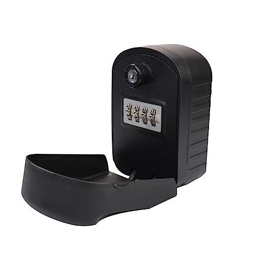 Mini Tresor, Wandmontierte Schlüsselaufbewahrungs-Geheimbox, Organizer, 4-stelliges Kombinationspasswort, Sicherheitscode-Schloss mit Schlüsselsafe for Zuhause und im Freien(Noir) von NGBFF