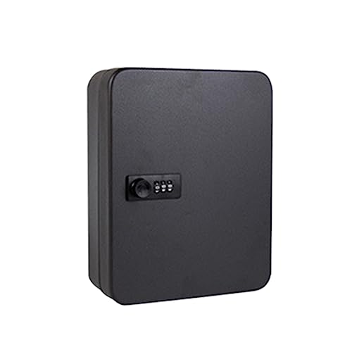 Mini Tresor, Wandmontierter Safe, Modern, Mit Schloss, Schlüsselschrank, Sicherheitsbox, Langlebiger Aufbewahrungsorganisator, Büro, Zuhause, Bunte Tags, Metall, Tragbar(Black 28Keys) von NGBFF