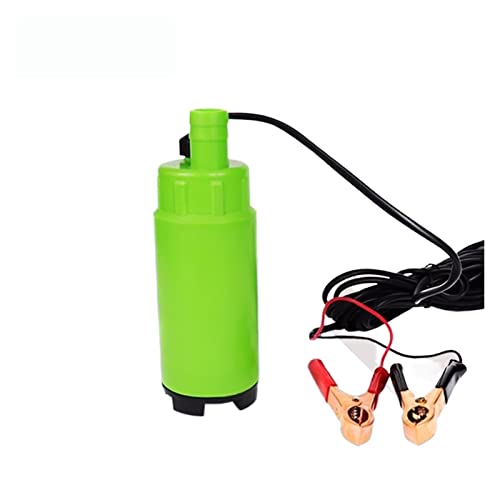 NGBFF DC 12V/24V 30L/min 19mm Schlauch, Elektrische Tauchpumpe aus Kunststoff for Diesel/Öl/Wasser/Kraftstoff Transfer,mit Schalter,12 24 V Volt(12V Green) von NGBFF