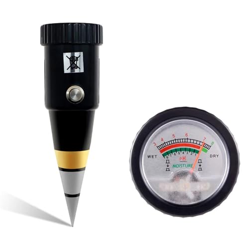 NGBFF Tragbares Boden-PH-/Feuchtigkeitsmessgerät, 2-in-1-Gartenbodenanalysator, Säuretester, Pflanzwerkzeug for Topfpflanzen(Cone) von NGBFF