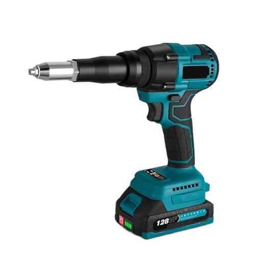 Nagelpistole, 1000 W 588 N.m Bürstenlose Elektrische Nietpistole 3,2–4,8 Mm Kabellose, Effiziente Nietmutter-Elektrowerkzeuge For 18 V-Batterie(1 Battery Plug) von NGBFF